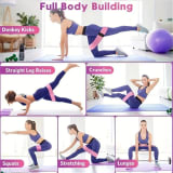 Resistance Bands Loop Set Of 3 Exercise Workout Crossfit Fitness Yoga Booty Band - Image 14