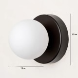 Vintage Glass Globe Wall Lamp - Image 6