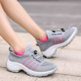 Women's Spring And Summer New Casual Flying Knit Sneakers - Image 2