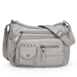 Womens Multi-compartment Soft Leather Crossbody Bag - Image 9