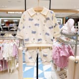 Boys' Cotton Casual Shirt And Pants Set With A Turn-down Collar - Image 1