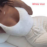 3pcs Womens Clothing Long Sleeve Crop Tank Top And Drawstring Shorts Pajama Set - Image 12