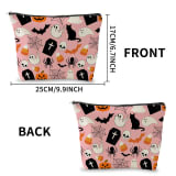 Halloween Decor Cosmetic Bag  Large Capacity Travel Toiletry Bag  Portable Storage Pouch For Skincare - Image 3