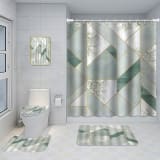 Bathroom Five-piece Set, Shower Curtain, Three-piece Mat Set, Aluminum Alloy Decorative Painting - Image 62