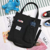 Harajuku Canvas Bags Students Handbag With Pockets Preppy Buckpack Shoulder Bag For Women Shoolbags - Image 9