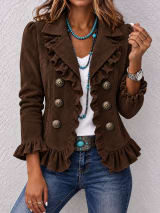 Buttoned Long-sleeve Cardigan For Women - Image 2