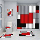 Bathroom Five-piece Set, Shower Curtain, Three-piece Mat Set, Aluminum Alloy Decorative Painting - Image 29