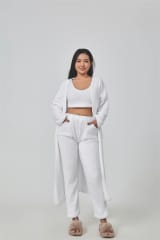 Cozy Pajama Set, 3 Piece Lounge Set, Cute Loungewear, Warm Suit Sets, Matching Set, Lounge Set, 3 Piece Pant Sets, Women Winter Dress - Image 30