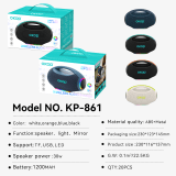 KP-861 Best-selling Wireless Bluetooth Speaker Portable Handle RGB Lighting Long Battery Life High Sound Quality Factory Direct In Stock - Image 6