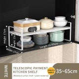Kitchen Storage Metal Spice Rack, Cabinet Organizer With Adjustable Countertop Shelf, Perfect For Storing Various Kitchen Condiments And Seasonings - Image 12