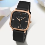 Multicolor Silicone Retro Square-dial Womens Watch - Image 1