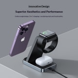 Vertical magnetic wireless charger with three in one multifunctional wireless charging - Image 2