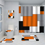 Bathroom Five-piece Set, Shower Curtain, Three-piece Mat Set, Aluminum Alloy Decorative Painting - Image 14