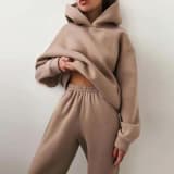 2026 Women's Autumn And Winter New Sales In Europe And America Casual Fashion With Thick Velvet And Warmth, Long Sleeve Hoodie And Pants, Two Piece Set - Image 19