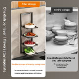 Punch-free Foldable Kitchen Prep Rack - Image 3