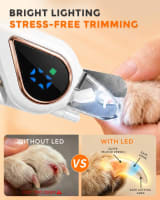 2-in-1 Dog Nail Clippers & Cat Grinder With Dual LED Lights 3 Speeds Grinder, Quick Sensor, Safety Guard, Safety Lock, Type-C, Low Decibel Grinder For Small Medium Large Dogs & Cats - Image 3