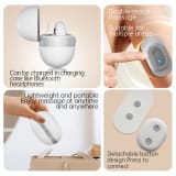 Portable Dual Pulse TENS Massager, Mini Wireless EMS Massage Patches With Charging Case, 6 Modes 16 Intensity Levels, Reusable Electric Muscle Stimulator For Neck Back Shoulder Arm Pain Relief - Image 4