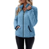 Double-Sided Fleece Zip-Up Cardigan - Casual Plush Hooded Jacket for Men Women Winter Warm Outerwear - Image 9