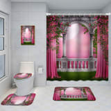 Bathroom Five-piece Set, Shower Curtain, Three-piece Mat Set, Aluminum Alloy Decorative Painting - Image 23