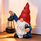 Garden Gnomes Statues Outdoor Decor With Shovel Solar Gnome With Lantern LED Lights,Terrace Xmas Courtyard Lawn Patio Porch Decoration Birthday - Image 3