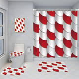 Bathroom Five-piece Set, Shower Curtain, Three-piece Mat Set, Aluminum Alloy Decorative Painting - Image 56
