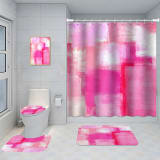 Bathroom Five-piece Set, Shower Curtain, Three-piece Mat Set, Aluminum Alloy Decorative Painting - Image 28