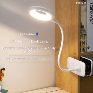 Eye-Care Study LED Rechargeable Plug-In Desk Lamp
