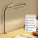 Double-head Eye-care Reading Clip-on Ultra-bright Desk Lamp - Image 5