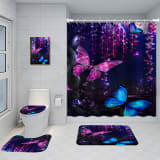 Bathroom Five-piece Set, Shower Curtain, Three-piece Mat Set, Aluminum Alloy Decorative Painting - Image 23