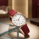 Simple And Casual Lychee-pattern Leather Quartz Watch - Image 5