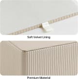 PU Leather Square Tissue Box Cover, Beige Cube Tissue Holder And Napkin Dispenser For Home, Office, Bathroom And Car - Image 5