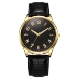 Quartz Mens Business-style Alloy Luminous Luxury Wristwatch With A Leather-band Feel - Image 9