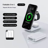 Small Round Unit Foldable 3-in-1 Multifunctional Magnetic Wireless Charger - Image 6