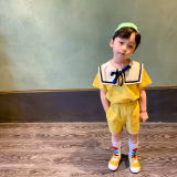 Boys' Korean-style Preppy Top And Shorts Set - Image 7
