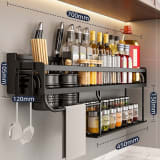 Double-layer Kitchen Storage Rack Punch-free And Multi-functional - Image 6