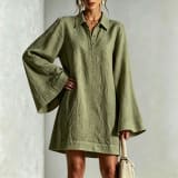 Autumn New Arrival Elegant Slimming Dress With A Lapel Collar For Women - Image 10
