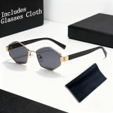 Trendy Street Style Polygon Sunglasses, Accompanied By A Lens Cleaning Cloth. Outdoor Fashion High-end Sunglasses With Multiple Colors Available. Suitable For Various Scenarios. - Image 4