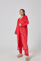 Cozy Pajama Set, 3 Piece Lounge Set, Cute Loungewear, Warm Suit Sets, Matching Set, Lounge Set, 3 Piece Pant Sets, Women Winter Dress - Image 26