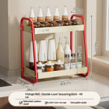 Spice Storage Rack Double Layer Kitchen Storage Rack Multifunctional Spice Storage Rack Tabletop Oil Salt Sauce Vinegar Rack - Image 15