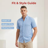 Jiachuan Cross-Border Summer Short-Sleeved Men's Shirt With Wave Texture, Beach Vacation Fashion Shirt, Men's Lapel T-Shirt - Image 2