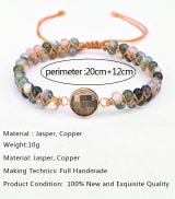 New Style Bracelet Double-layered Stones Wrapped With String Beads For Yoga Practice - Image 5