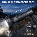 Rechargeable White Laser Magnetic Battery Display LED Flashlight 3580 1200LM For Camping Outdoor Emergency 1x - Image 8