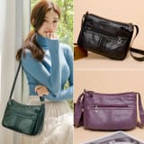Women Genuine Leather Soft Shoulder Crossbody Backpack - Image 1