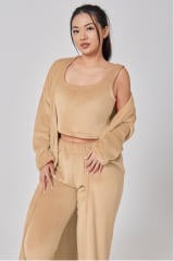 Cozy Pajama Set, 3 Piece Lounge Set, Cute Loungewear, Warm Suit Sets, Matching Set, Lounge Set, 3 Piece Pant Sets, Women Winter Dress - Image 21