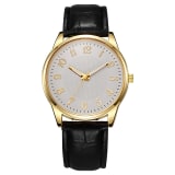 Quartz Mens Business-style Alloy Luminous Luxury Wristwatch With A Leather-band Feel - Image 7