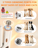 2-in-1 Dog Nail Clippers & Cat Grinder With Dual LED Lights 3 Speeds Grinder, Quick Sensor, Safety Guard, Safety Lock, Type-C, Low Decibel Grinder For Small Medium Large Dogs & Cats - Image 6