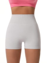 Women's High Waist Seamless Biker Shorts, Ribbed Textured Butt Lifting Tummy Control Fitness Yoga Workout Athletic Shorts - Image 16
