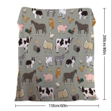 Various Animals Blanket Soft Pig Horse Durable Comfortable Blanket Women A Dult Birthday Gift Home Decoration Sofa Couch Office Bed Camping Travel, 150x200cm Temu Can Only Be Self-picked Up - Image 4