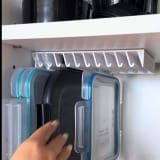 Under-cabinet Multi-slot Pot Lid Organizer With A Built-in Lid Rack - Image 4