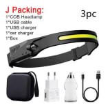 COB LED Induction Riding Headlamp Flashlight USB Rechargeable Waterproof Camping Headlight With All Perspectives Hunting Light - Image 13